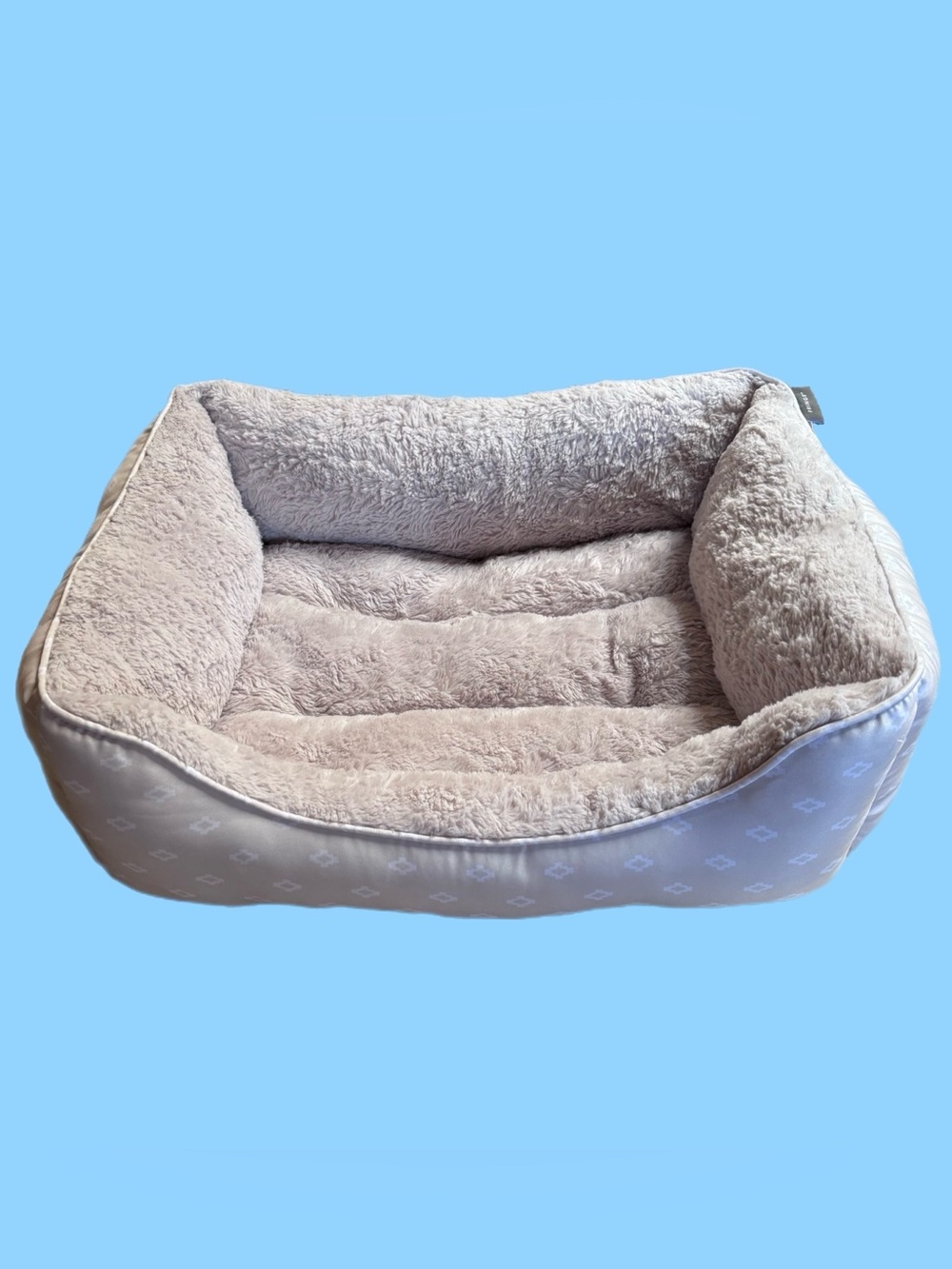 FRINGE Cuddler Dog Bed - Plush Pet Bed - Large 28.5 X 24 size neutral cream
